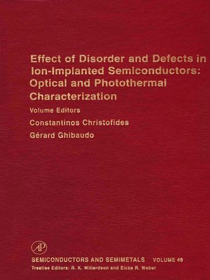 cover image of Effect of Disorder and Defects in Ion-Implanted Semiconductors